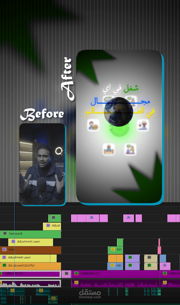 Editing Breakdown – Before & After Timeline Showcase