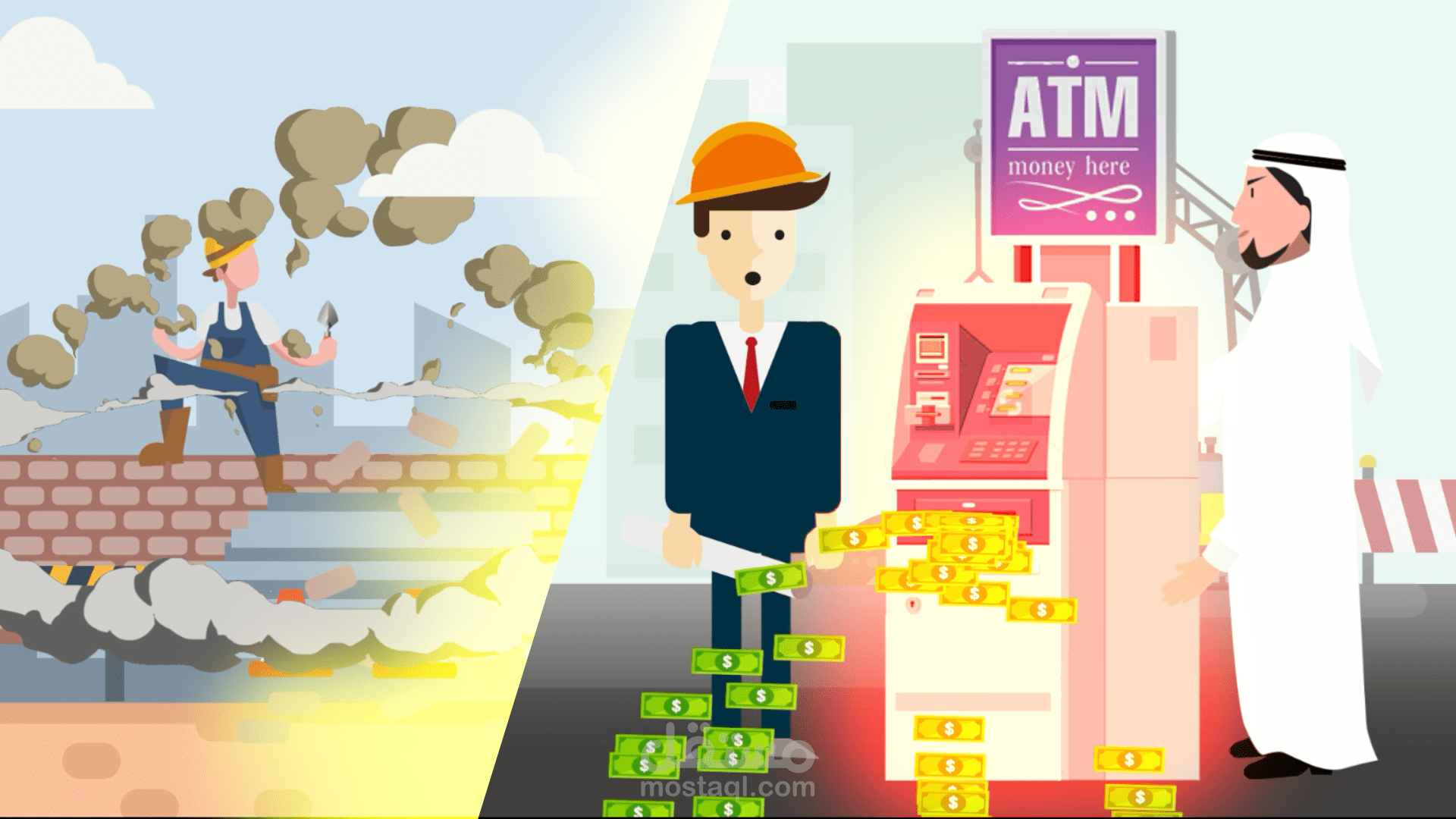 موشن جرافيك لشركة مقاولات