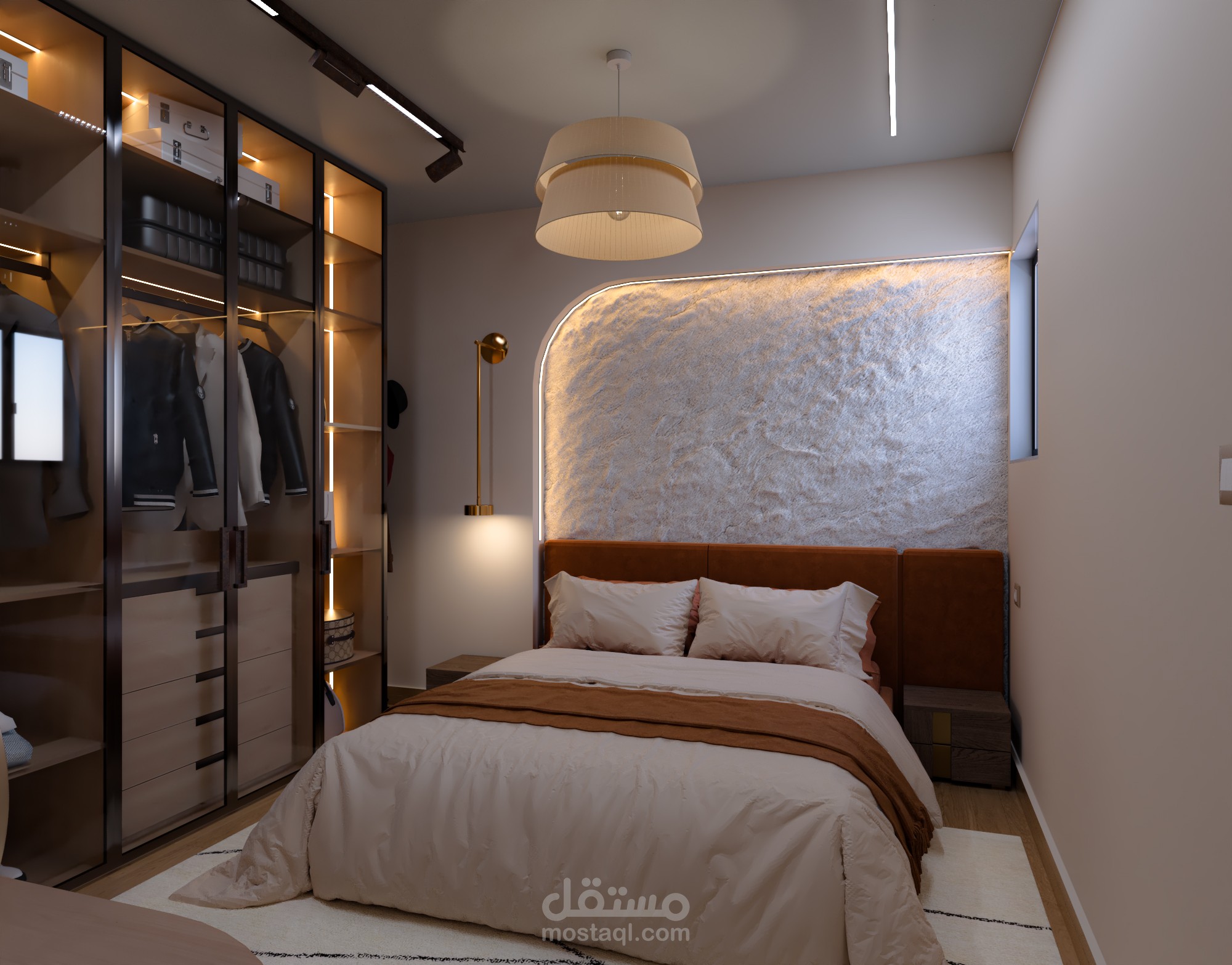 تصميم غرفة نوم ماستر أنيقة