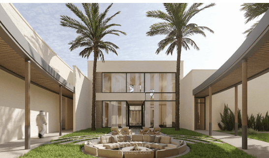 رسم هندسي لمخططات فيلا في دبي