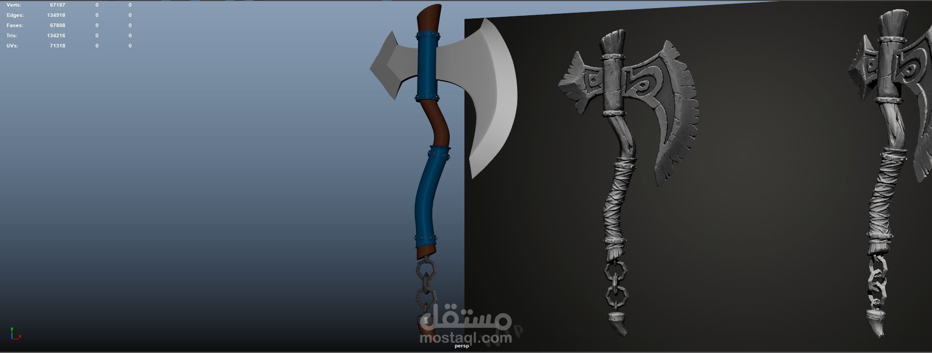 نماذج 3D منفذة على maya