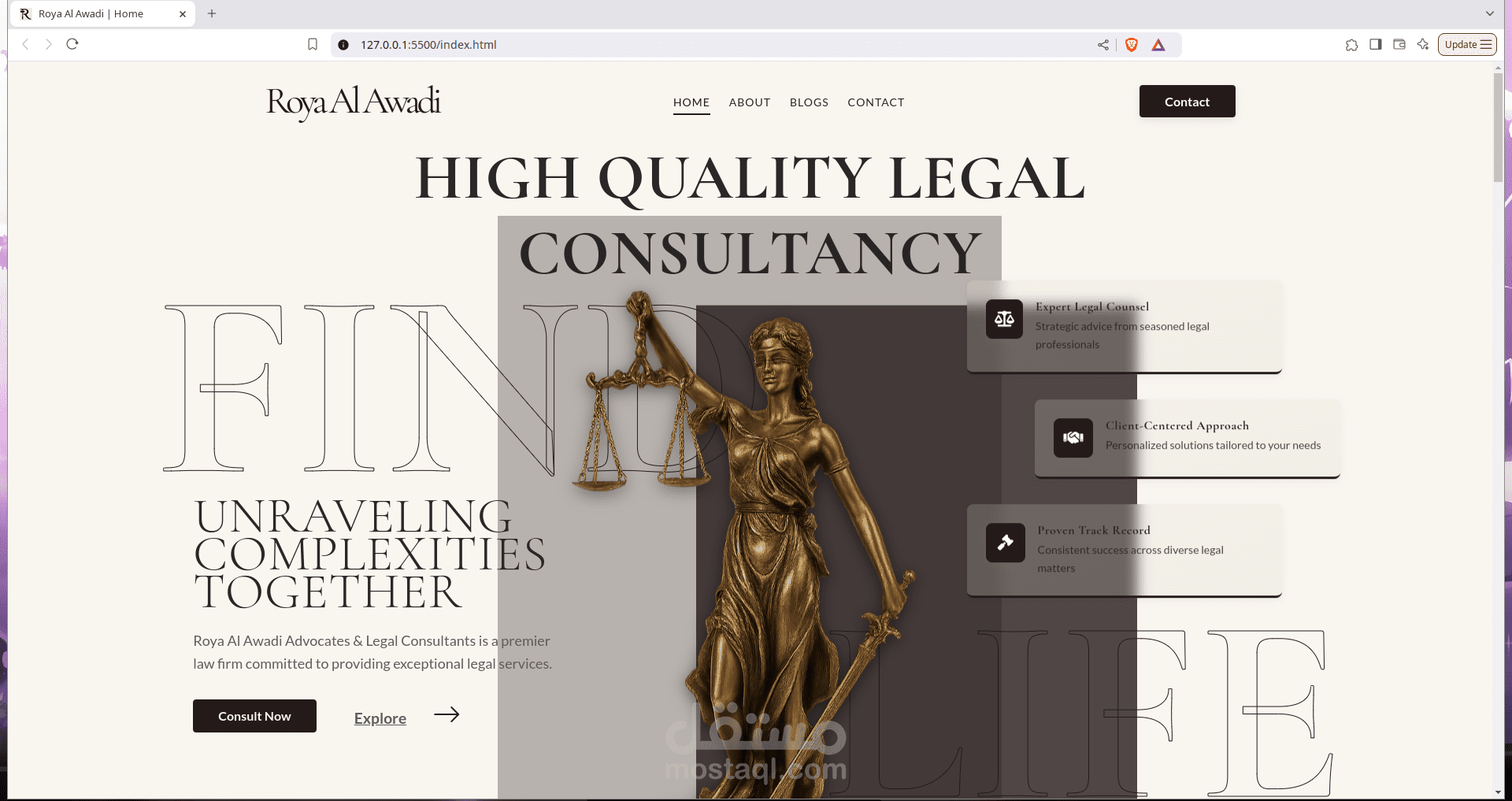 Legal consultancy Portfolio