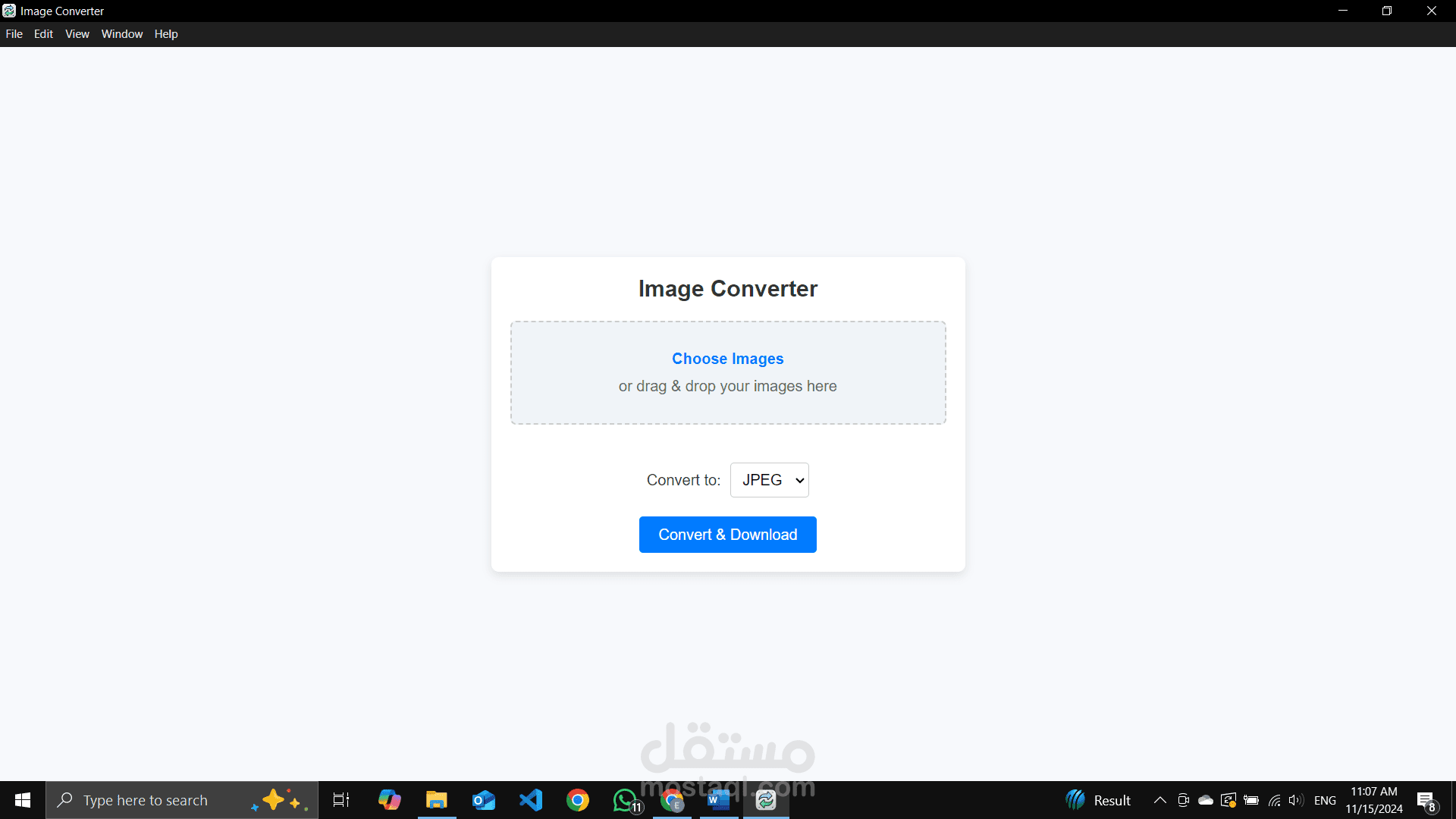 تطبيق لتحويل الصور إلى صيغ متعددة