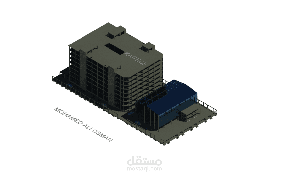 (مصنع الرخام) تجسيد (3D) وحصر المبنى وإخراج المخططات التنفيذية ولوح ال shop drawings