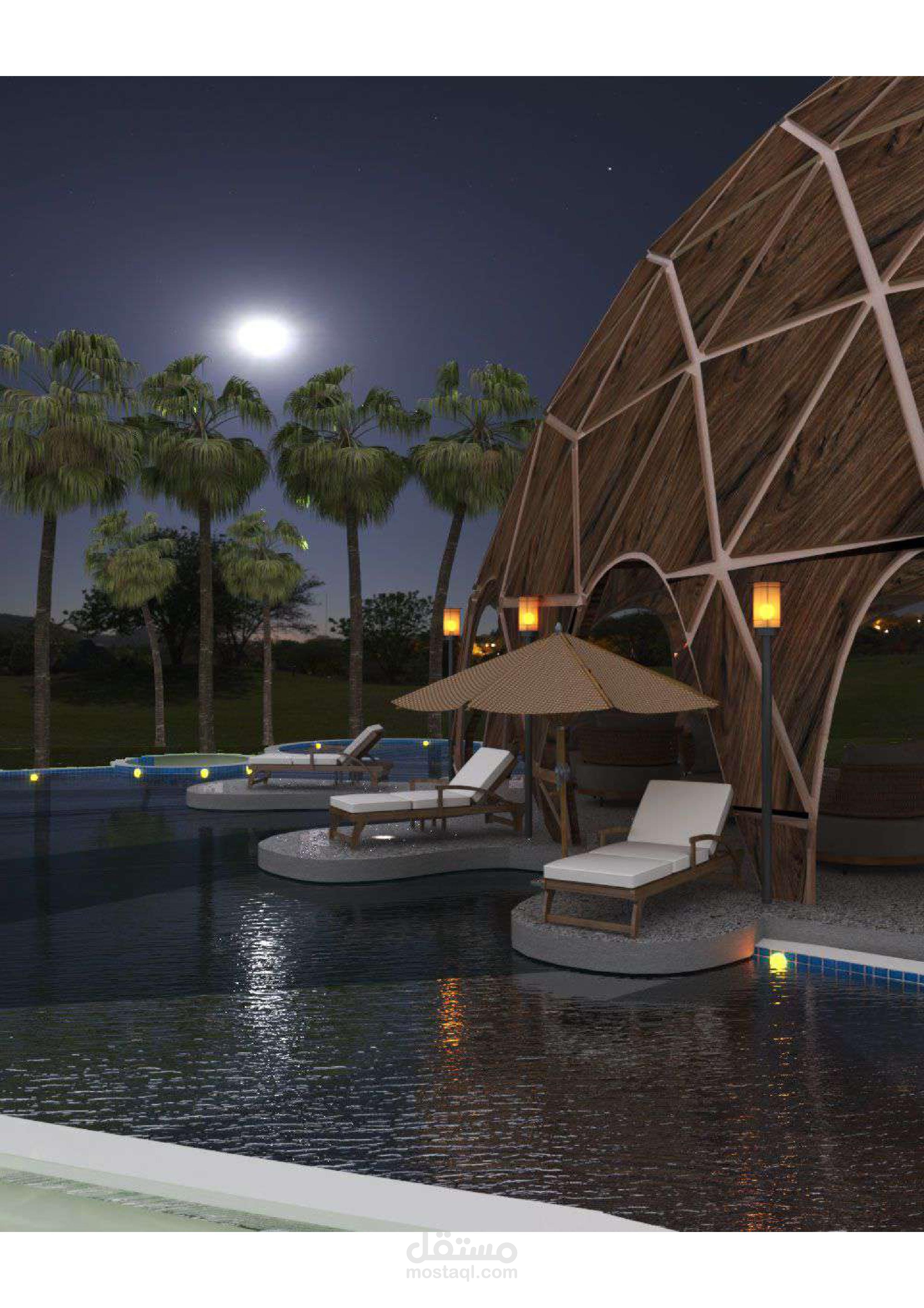 تصميم Exterior Resort pool