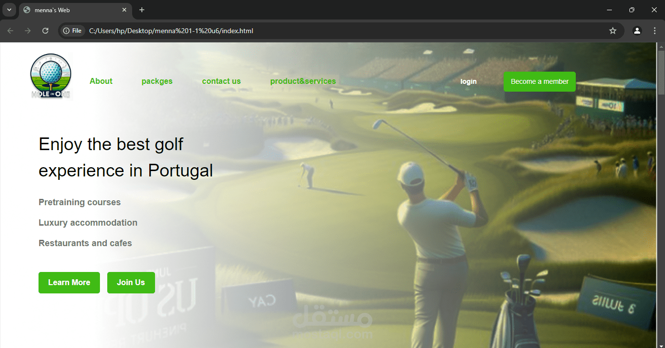 hole in one website