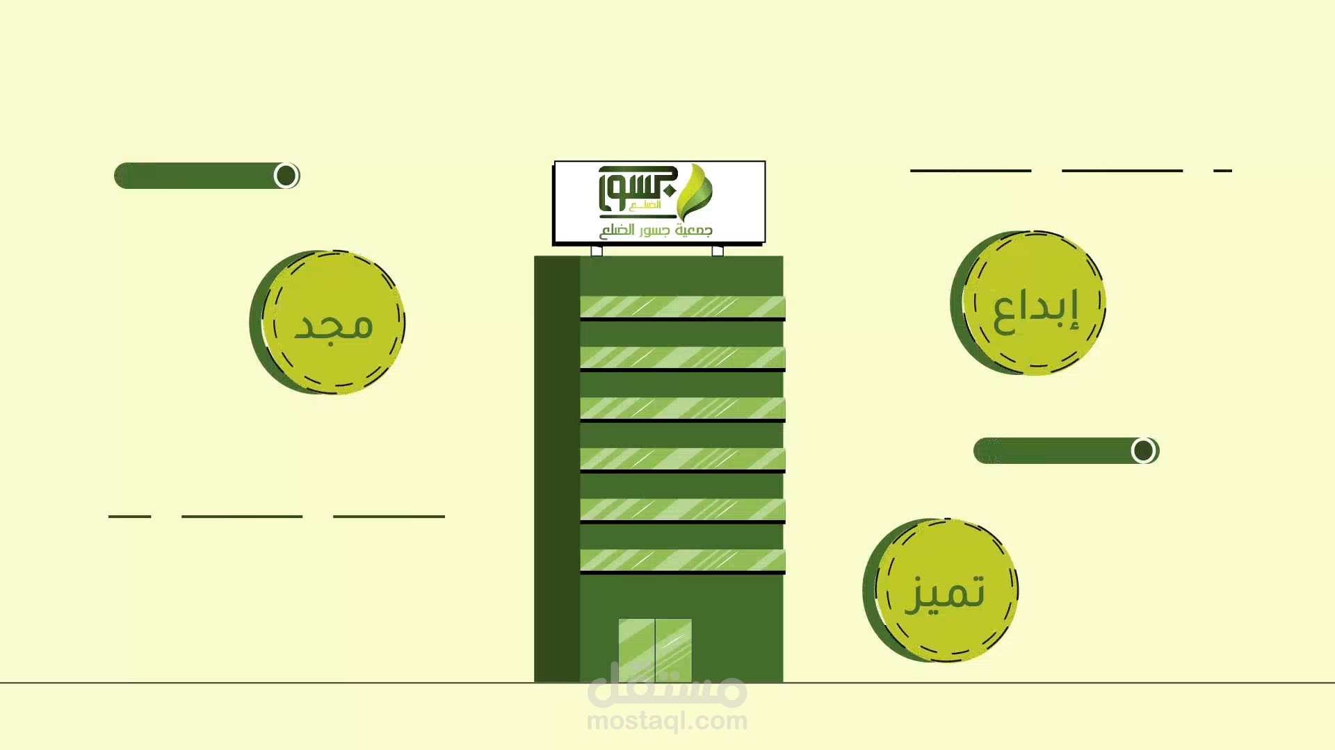 فيديو موشن جرافك احترافي لجمعية جسور الضلع الخيرية