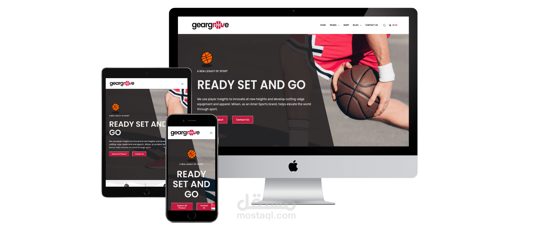 E-commerce Sport website full responsive