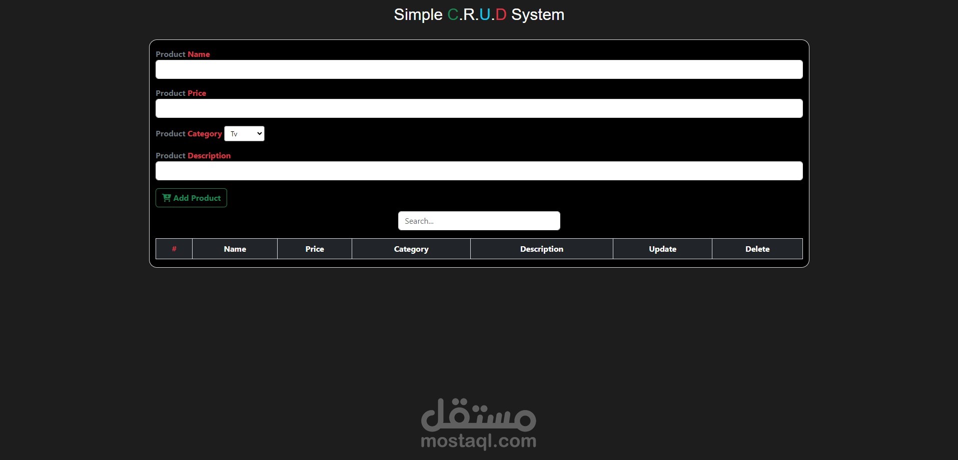 crud system