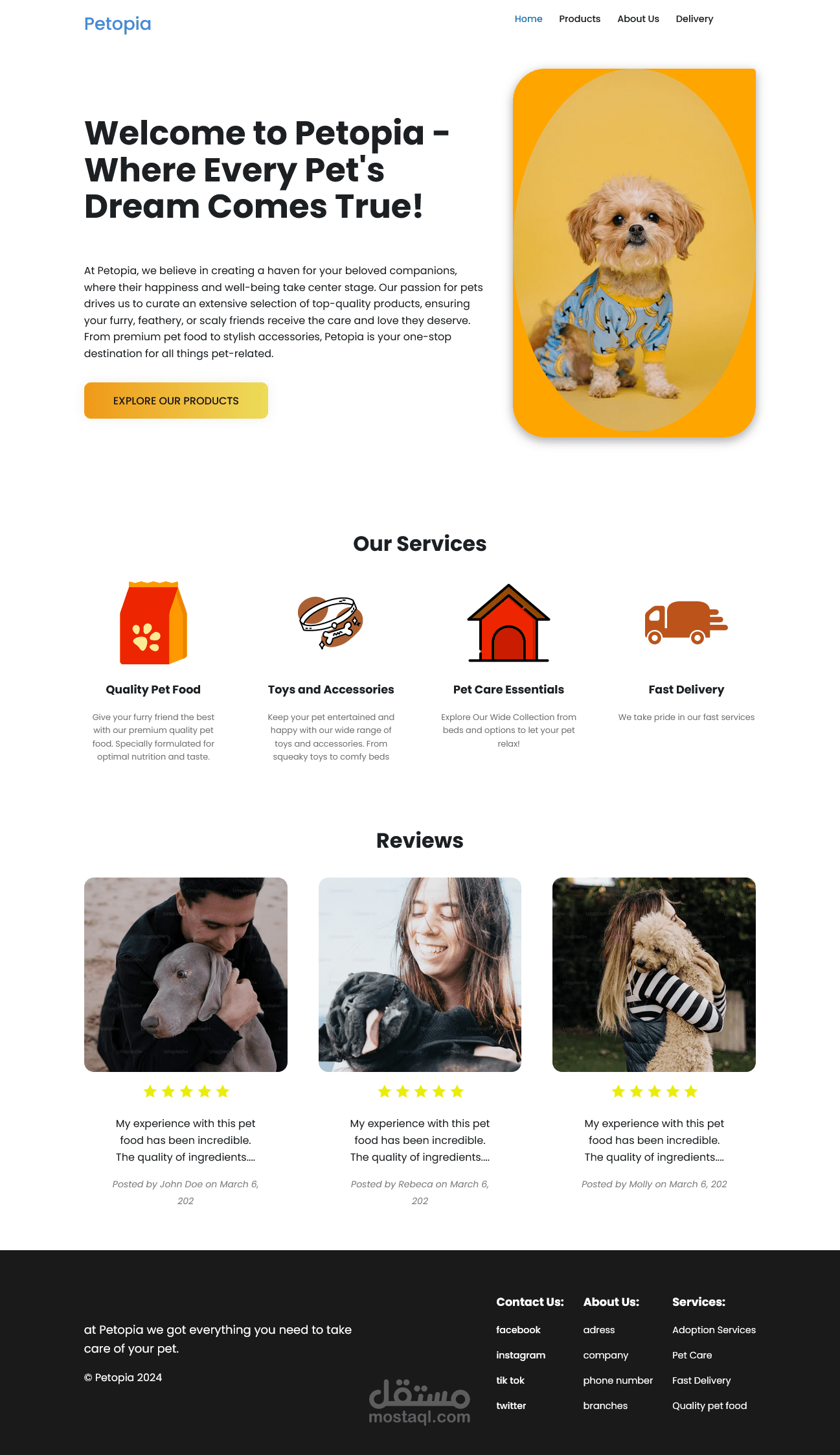 Pet Store Website