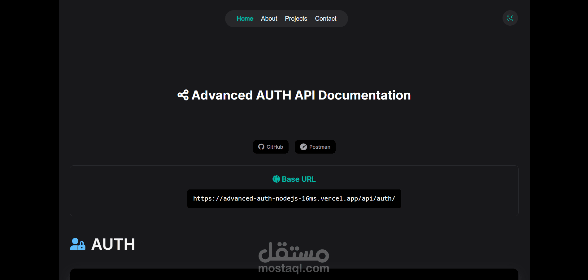 Advanced AUTH API