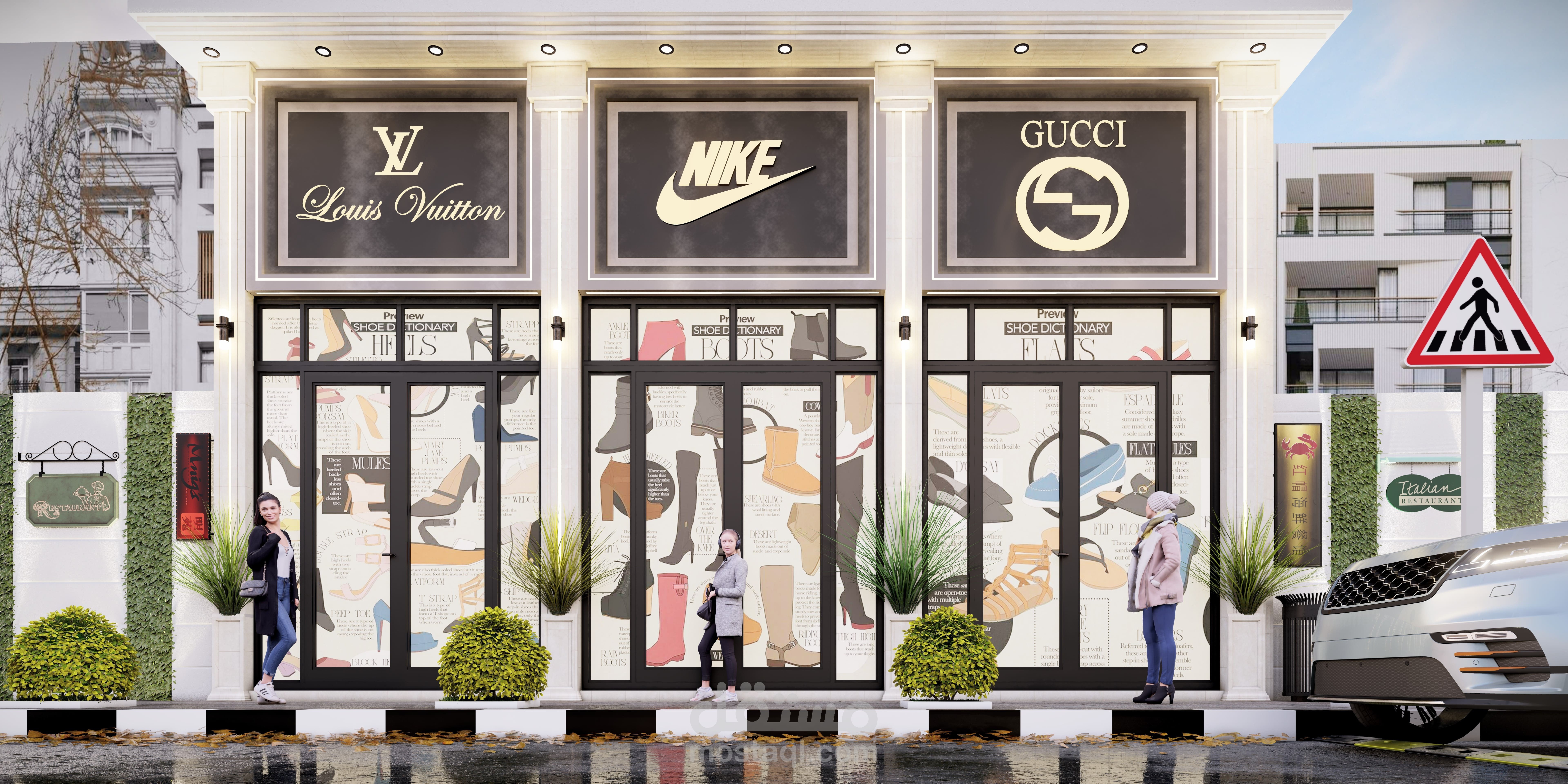 تصميم معرض سيارات مودرن – واجهة ومعرض داخلي بإخراج معماري واقعي Modern Car Showroom Design – Exterior & Interior with Realistic 3D Visualization