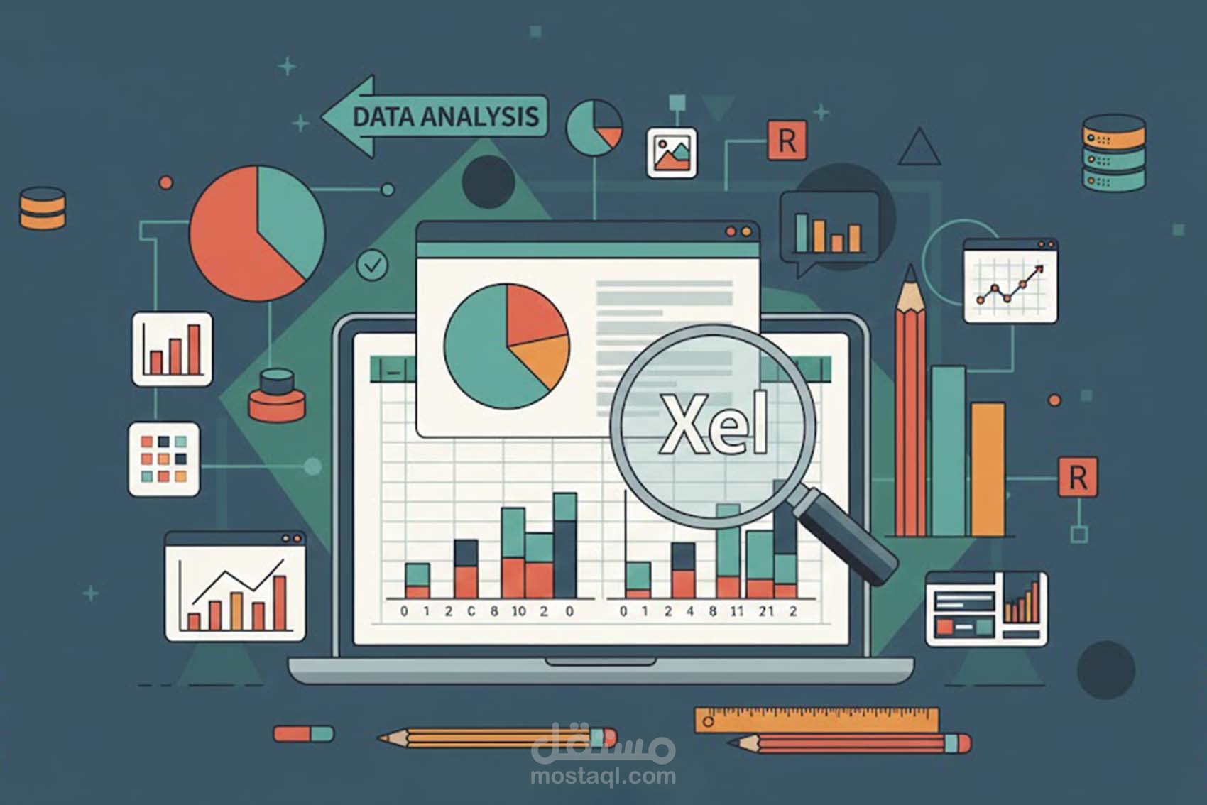 تحليل البيانات وتنظيمها باستخدام Microsoft Excel