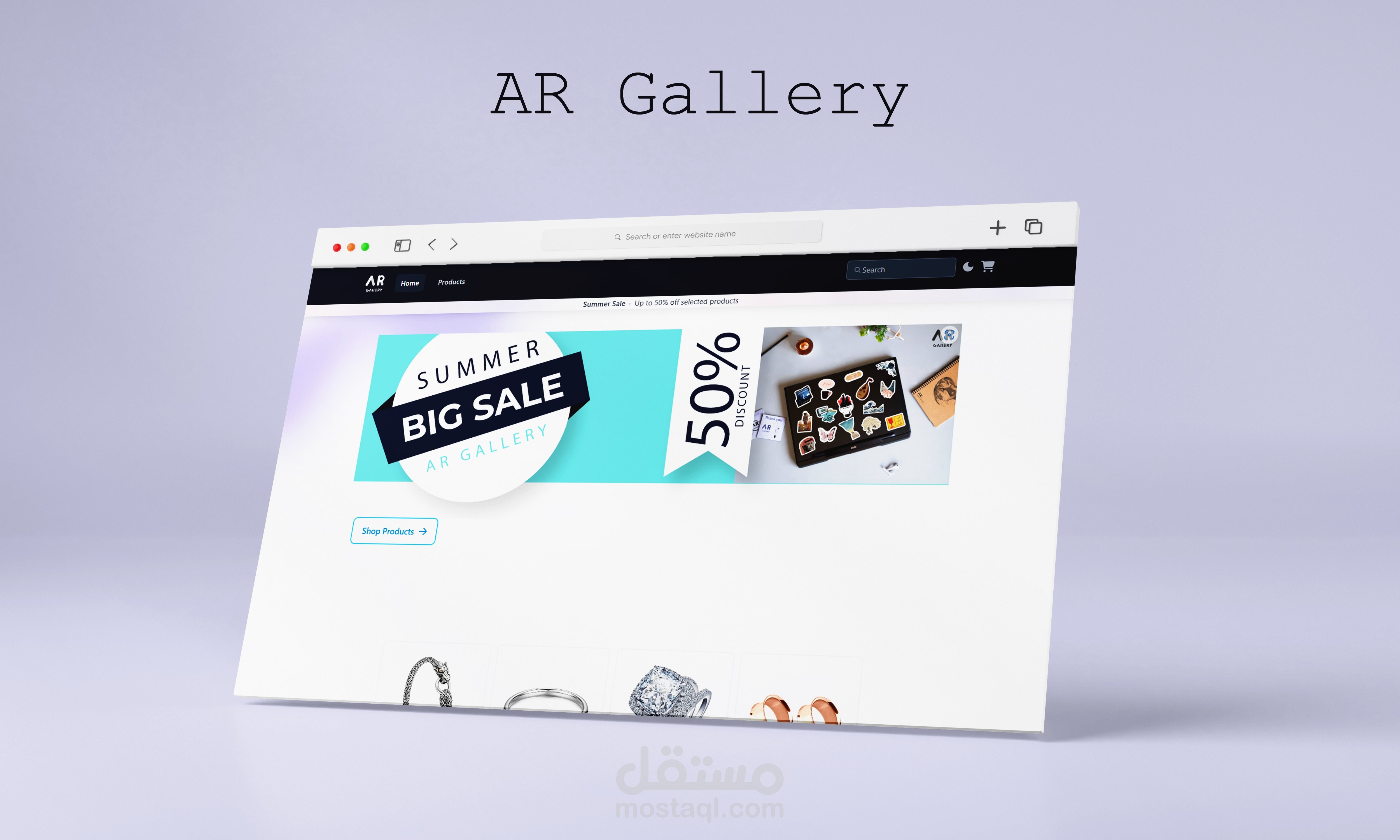 ِموقع تجاري لمتجر AR-Gallery