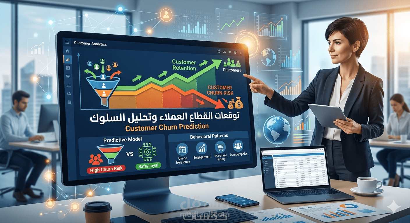 التنبؤ بانقطاع العملاء والتحليل السلوكي (Customer Churn Prediction)