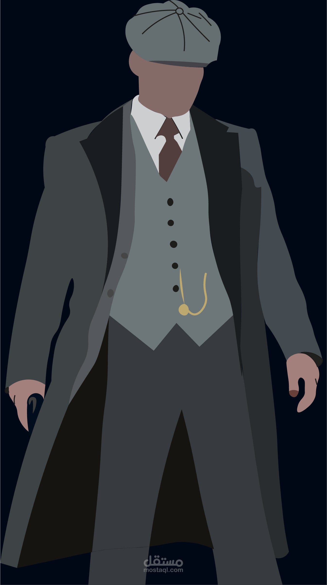 illustration vector art for tommy shelby