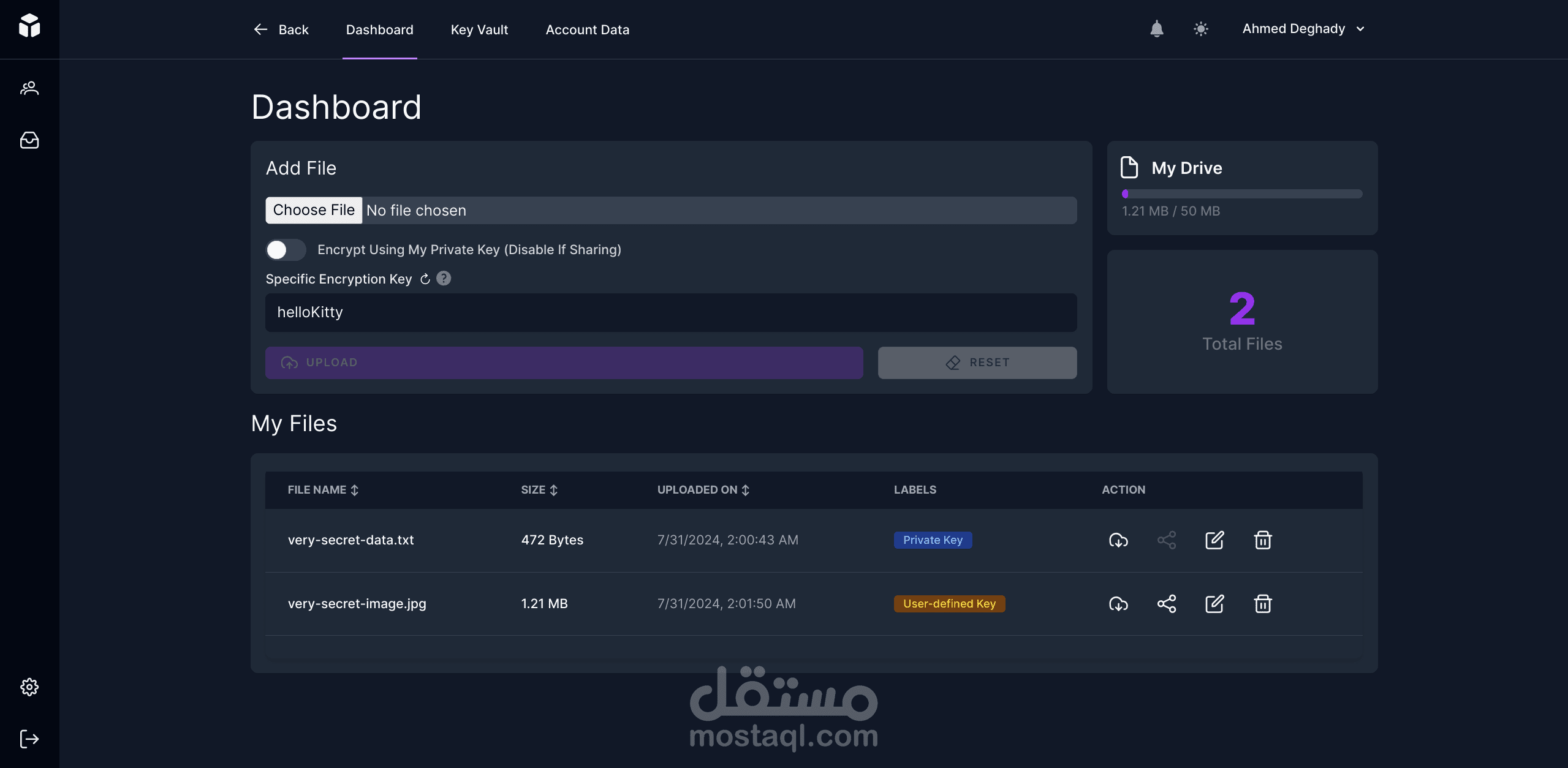 MyRepo: An End-to-End Encryption Cloud Storage System