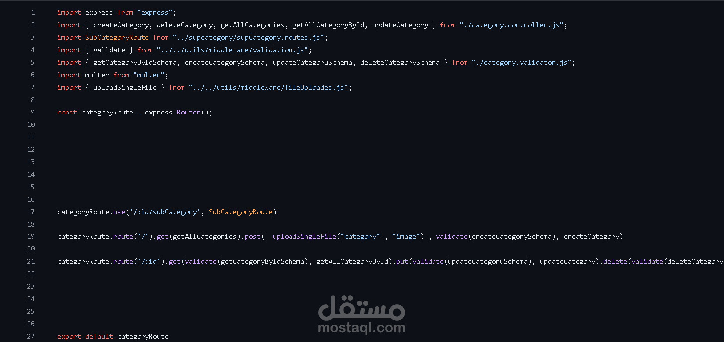 backend system for ecommerce project