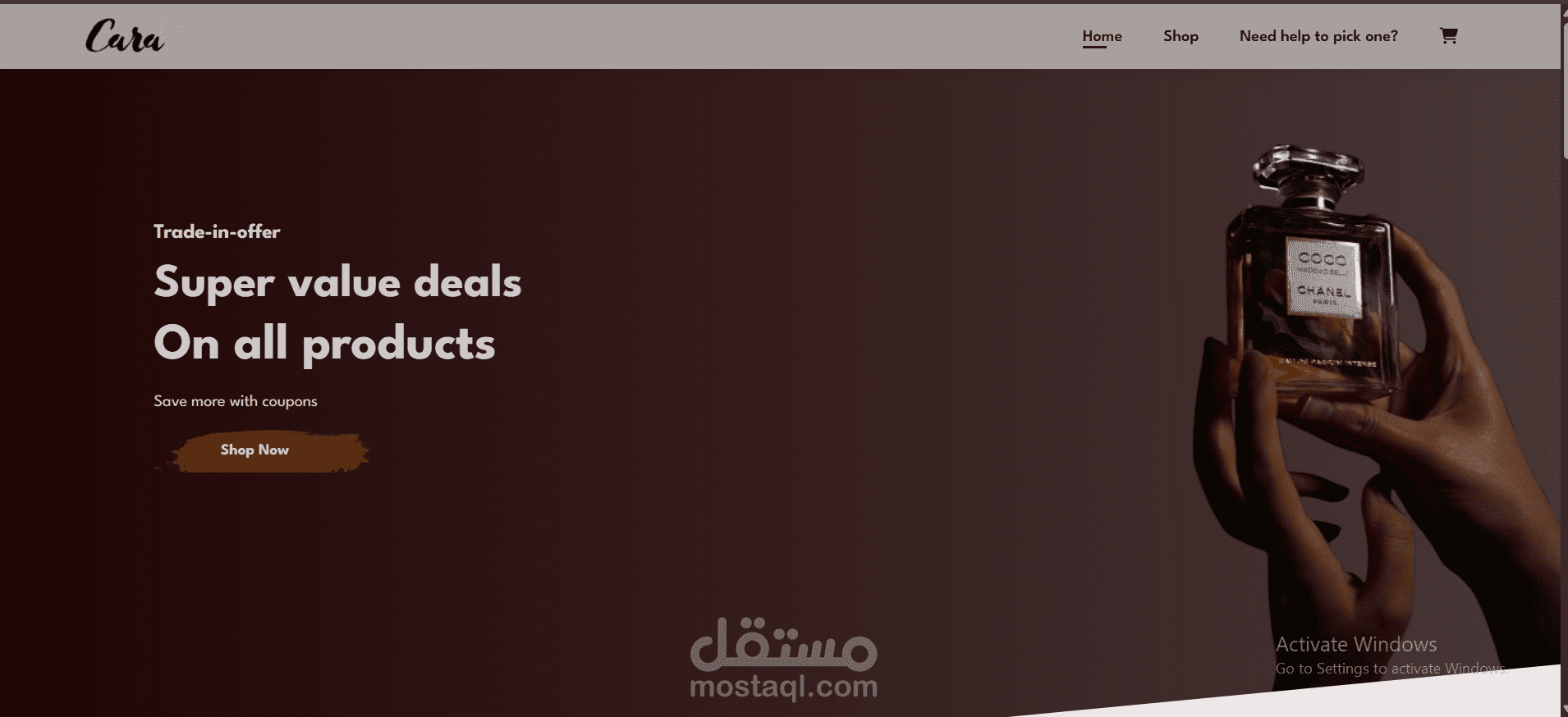 e-commerce perfume website