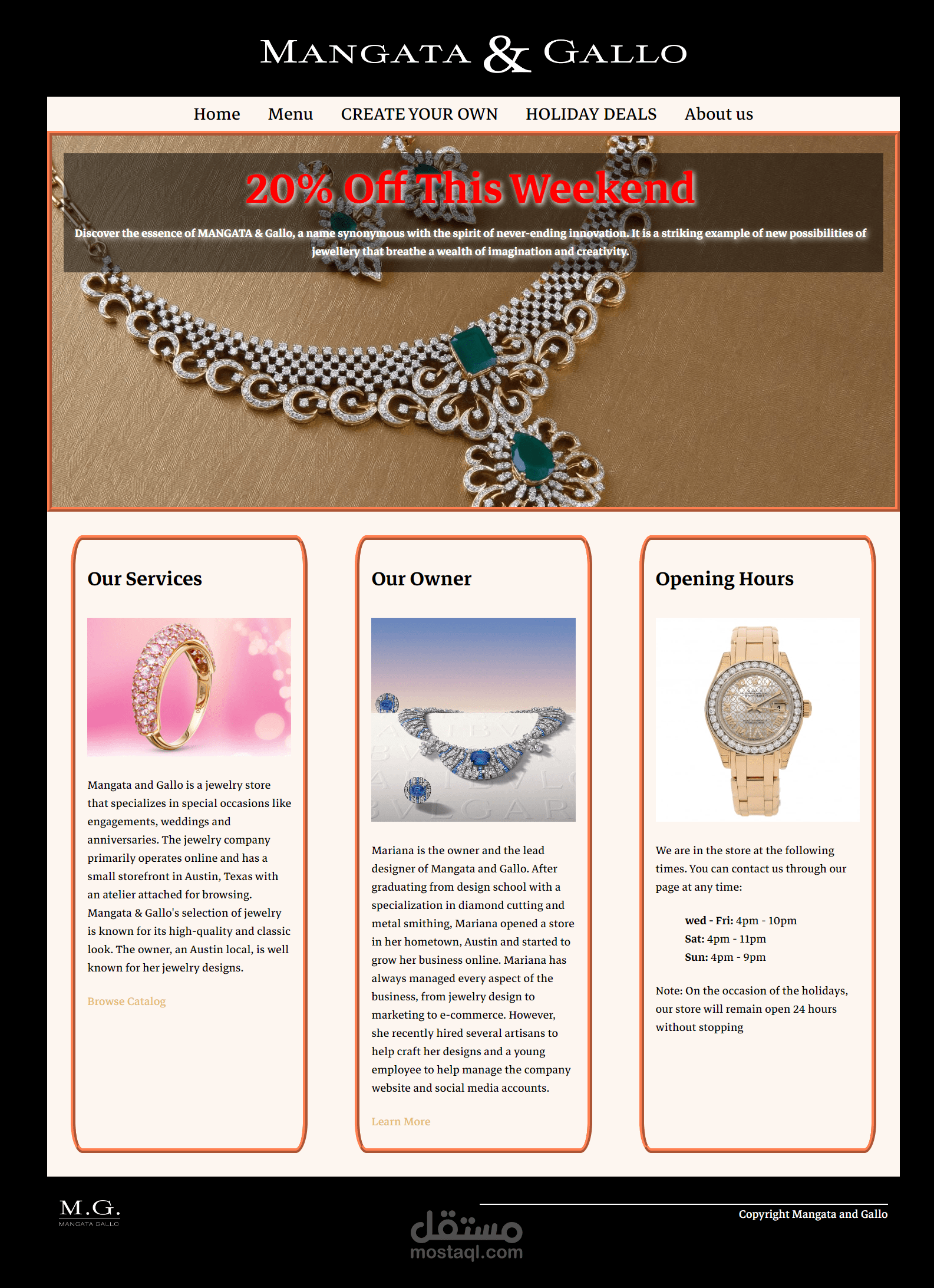 Jewelry website design and programming