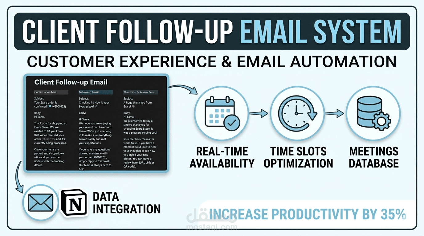 تصميم رحلة تواصل احترافية مع العملاء (Client Follow-up System)