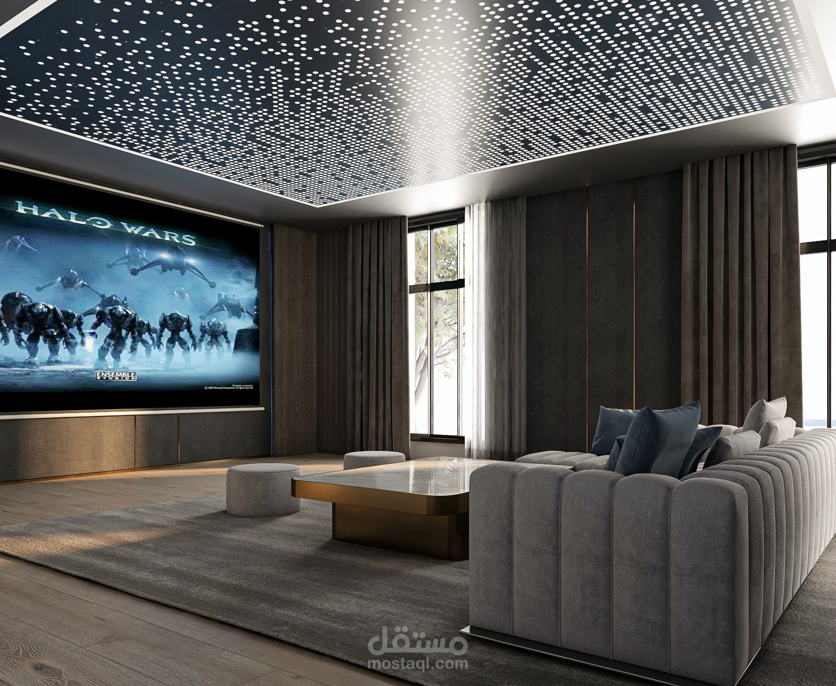 تصميم سينما منزلية موديرن