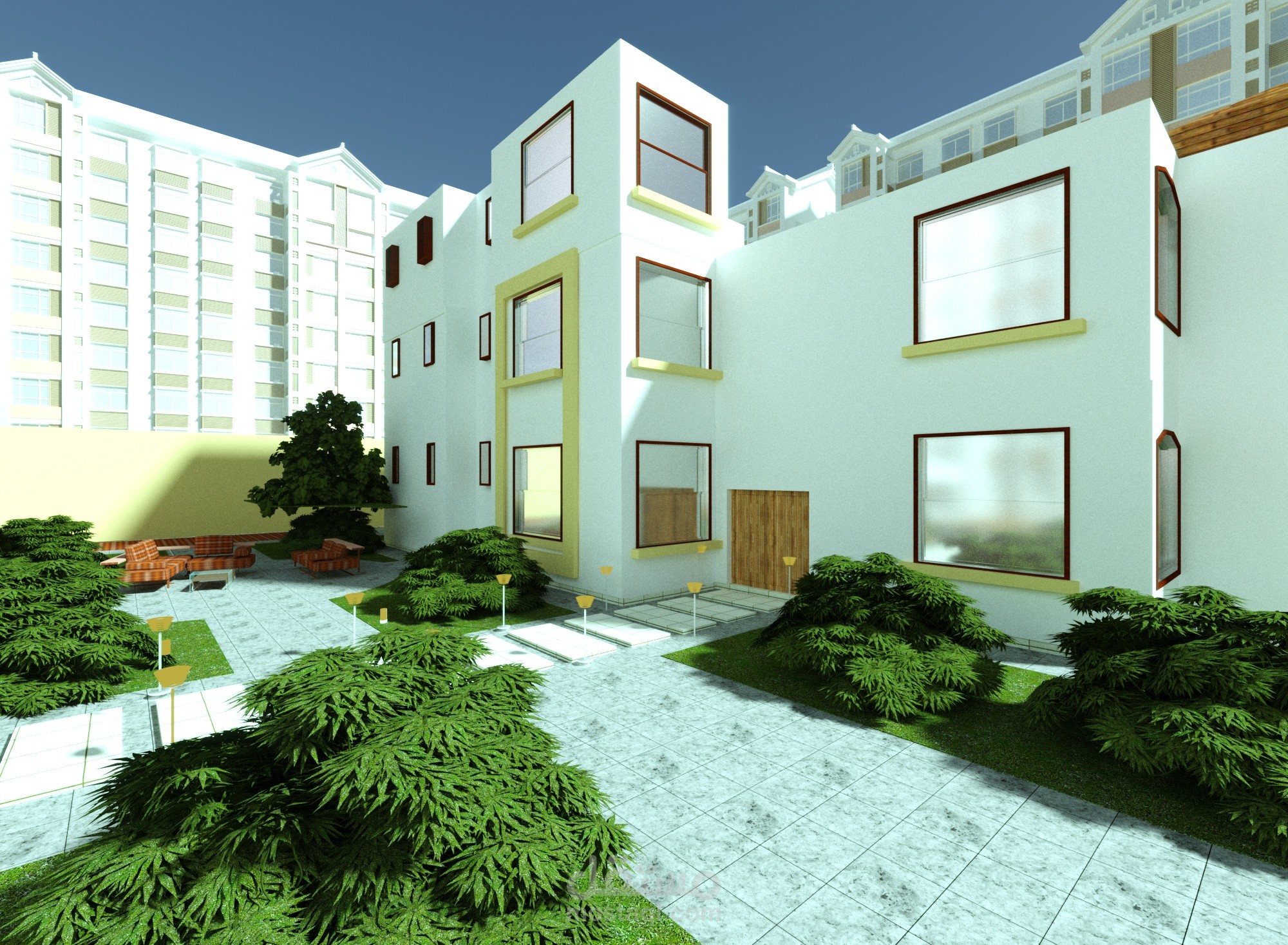 تصميم واجهات خارجية و مناظير خارجية