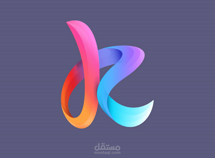 انشاء لوغو خاص عبارة عن حرف k