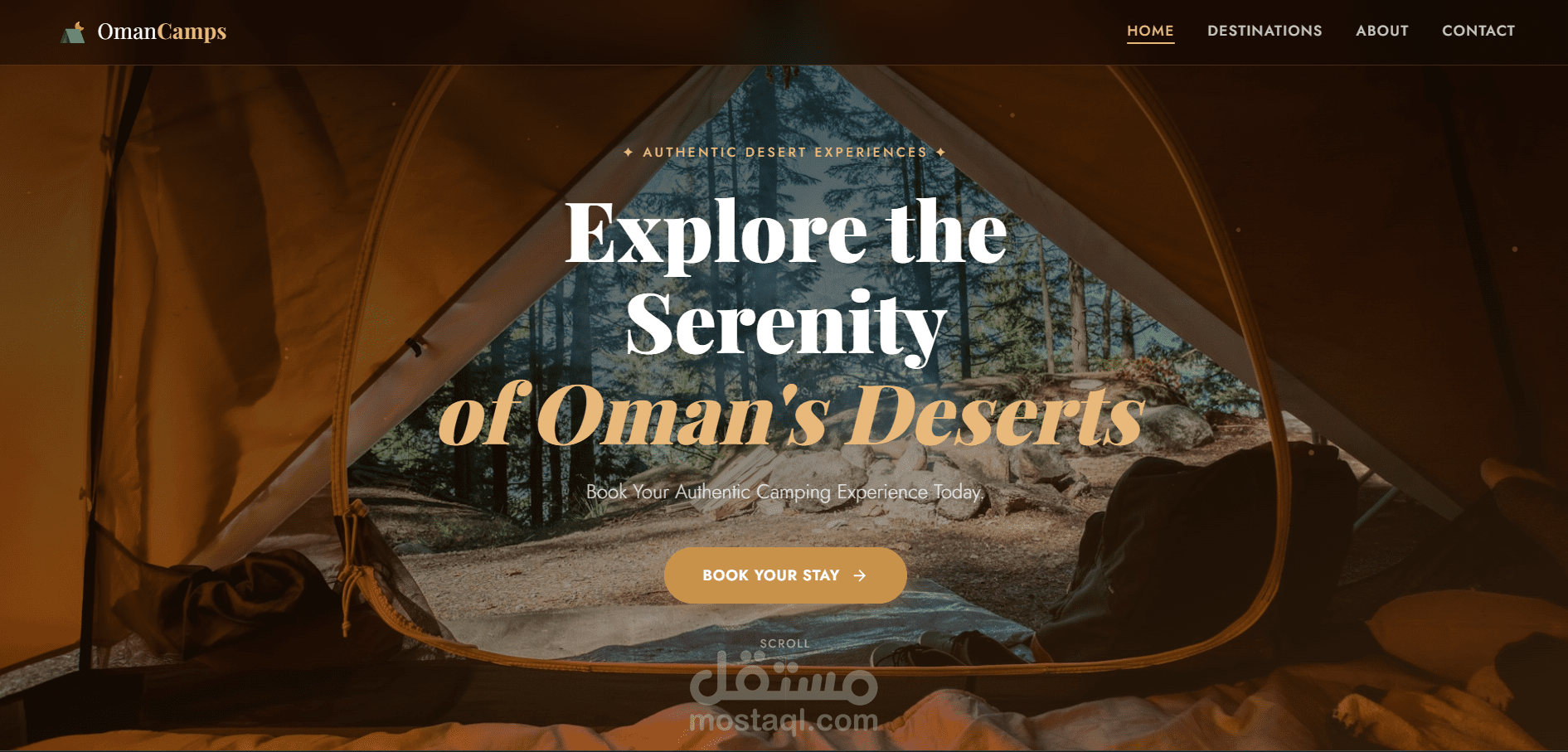 Modern & Responsive Camping Reservation Website (Oman Tourism)