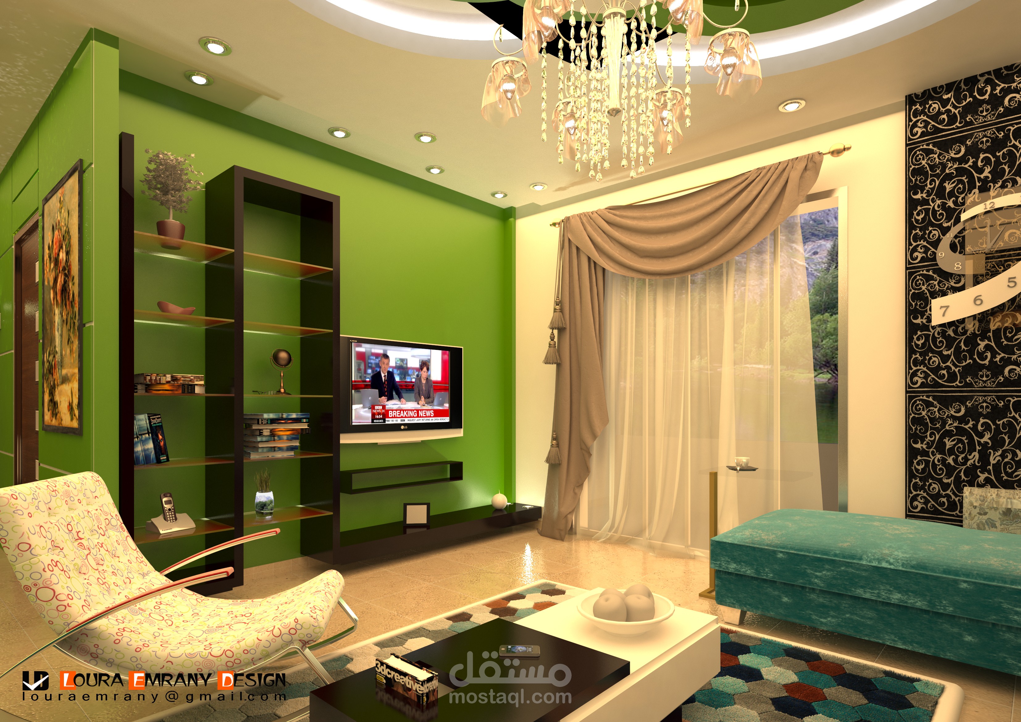 تصميم داخلي لشقة سكنية