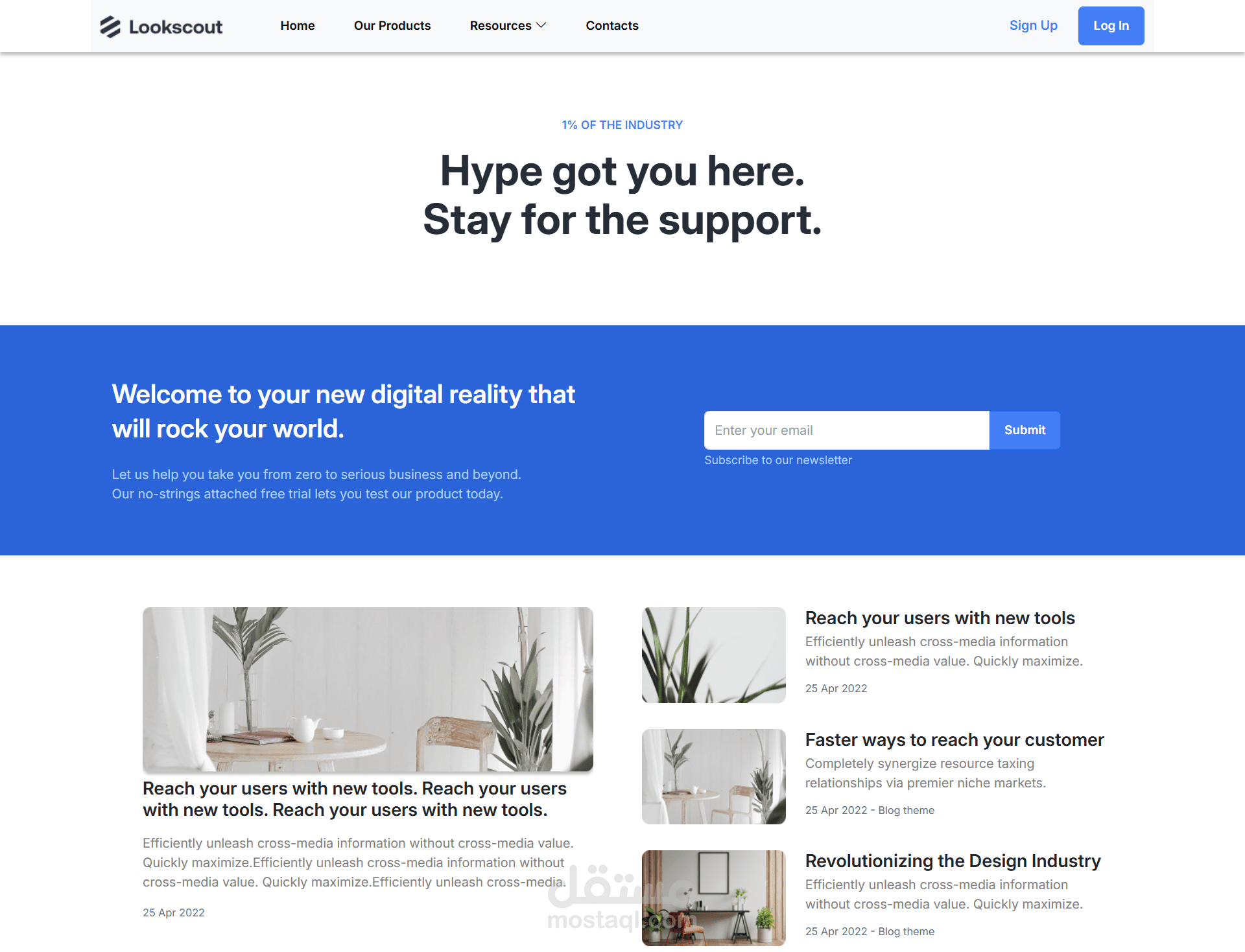 صفحة هبوط (landing page) بإستخدام bootstrap