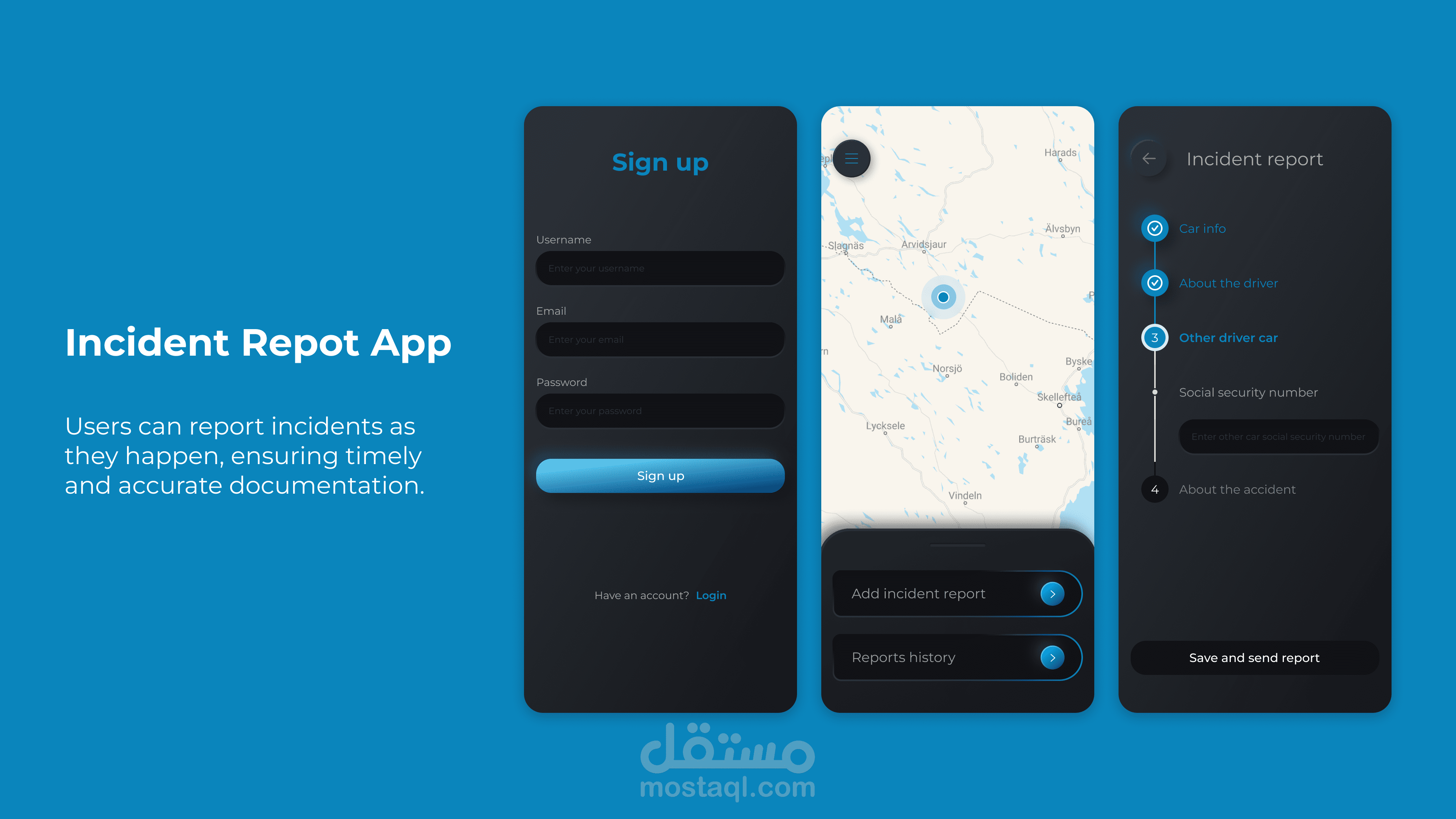 Incident reports app