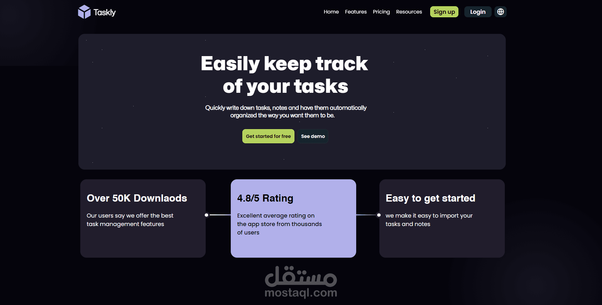 Landing page