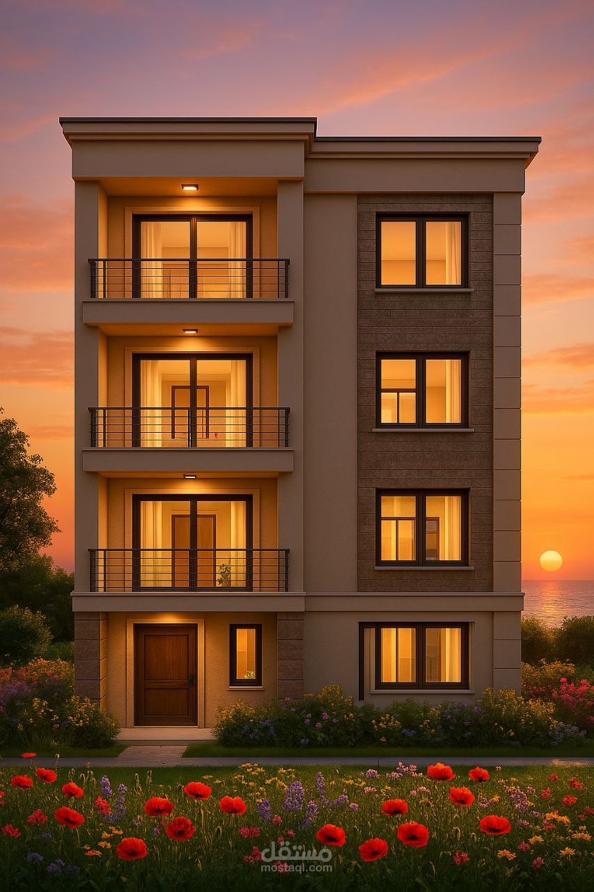 تصميم واجهات مباني 3D