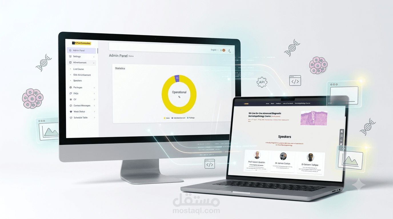 منصة الكورسات التعليمية ونظام الإدارة