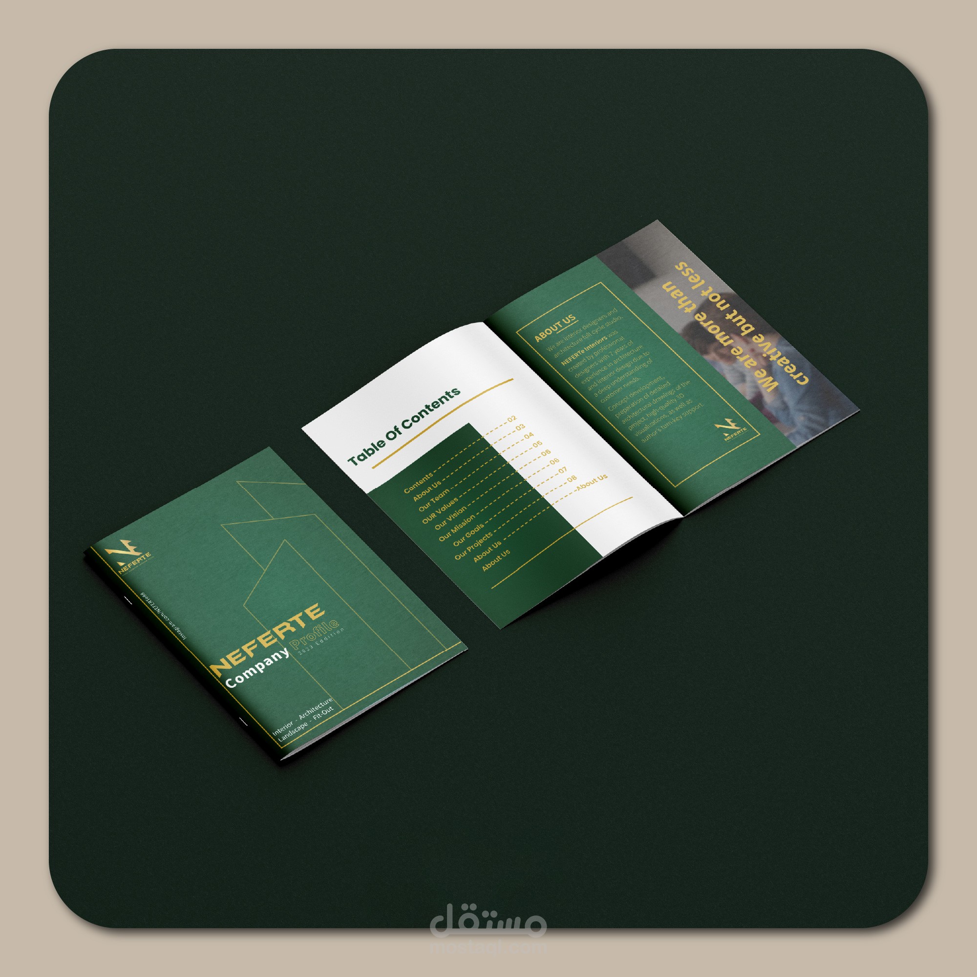 تصميم شعار وهوية بصرية وملف تعريفي لشركة نيفيرتي