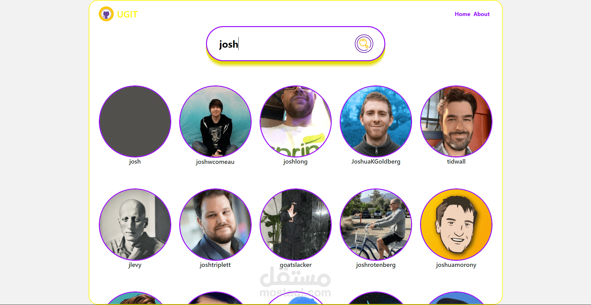 يو جيت (UGIT): أداة للبحث عن مستخدمي GitHub بأستخدام React.js وNode.js