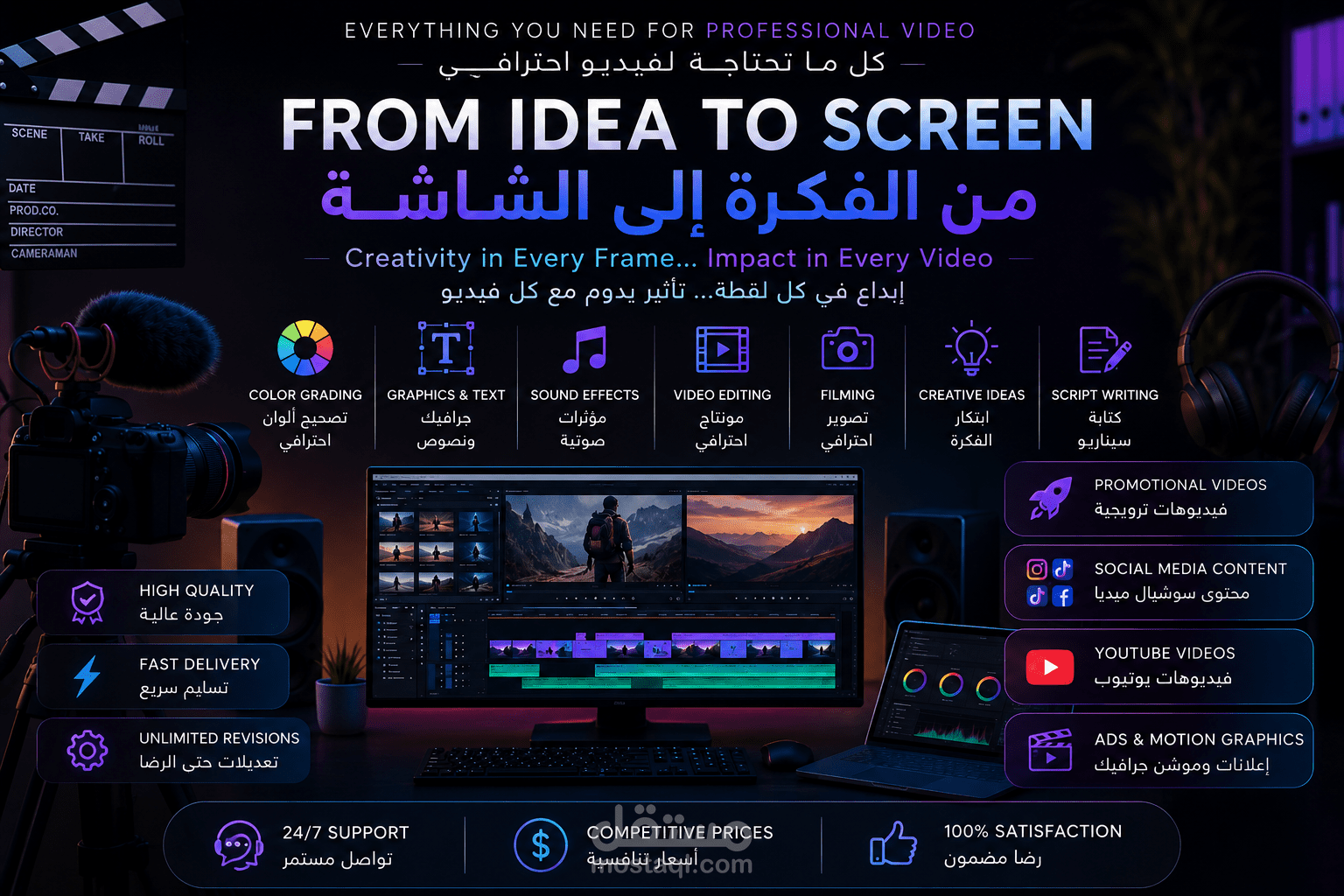 تصميم فيديو ترويجي لمنصة