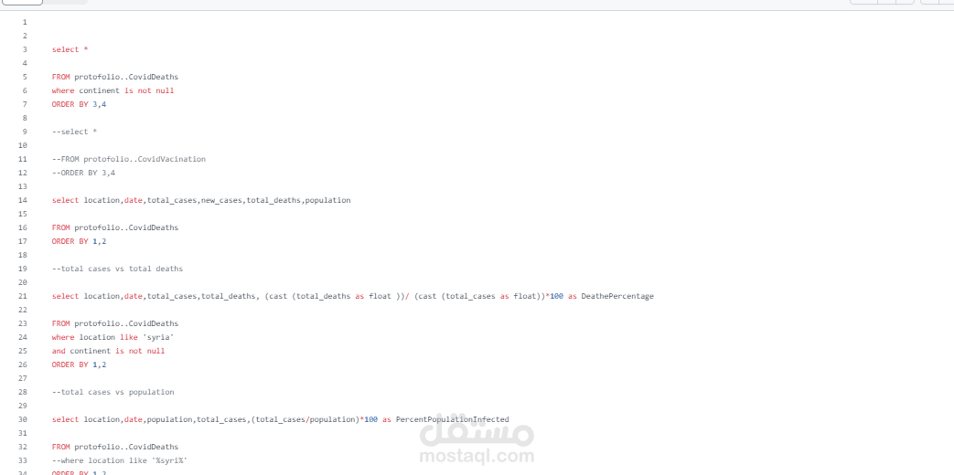 sql project coved deaths and vaccin