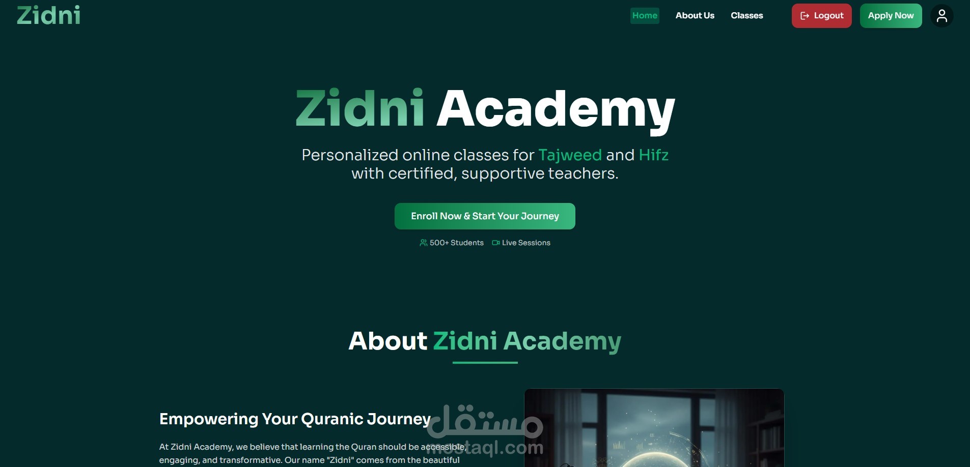 Zidni Academy | E-learning platform