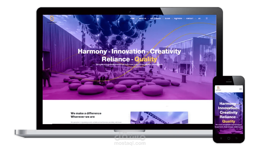 تصميم موقع شركة ازاعة وبث للقنوات
