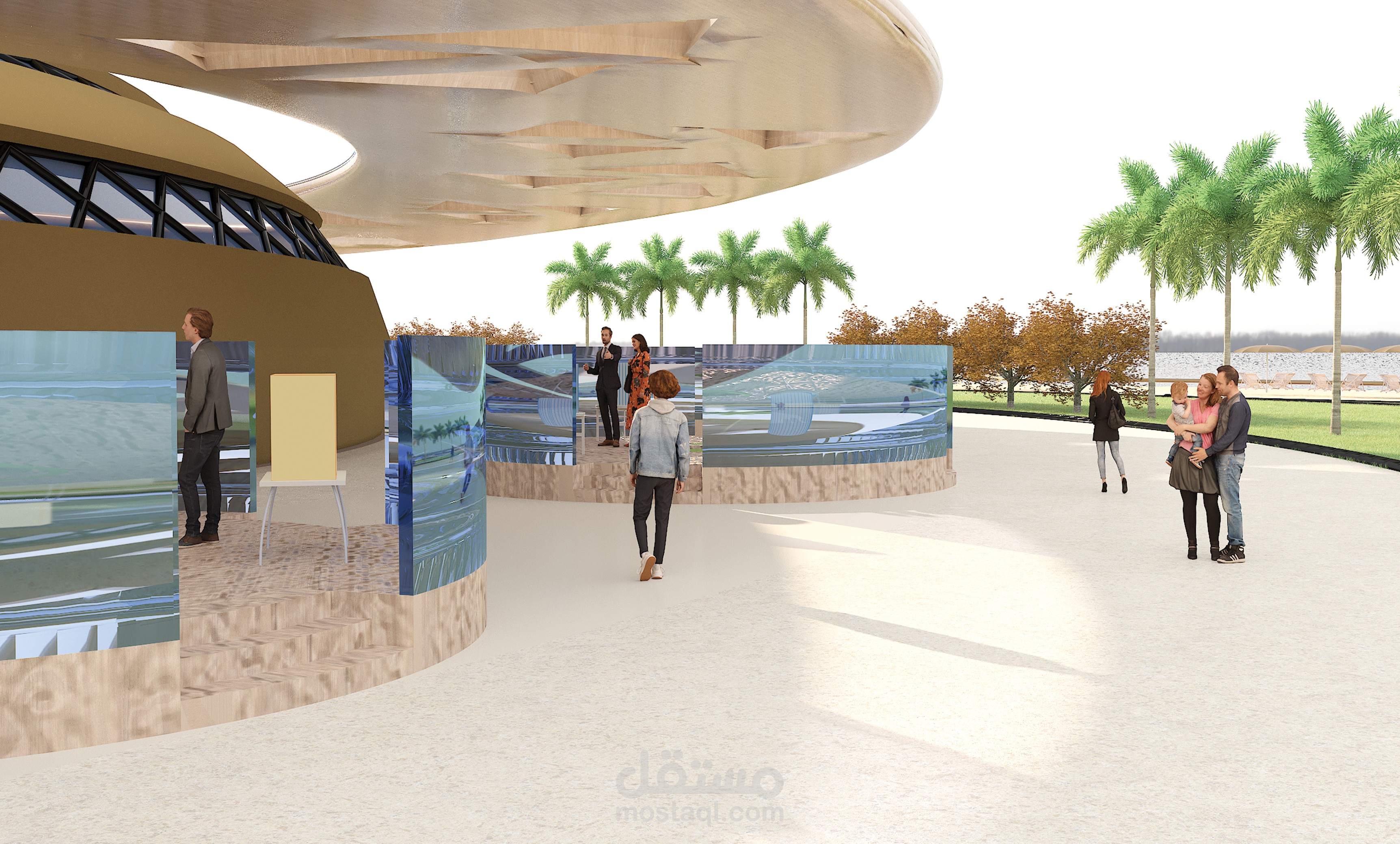 تصميم صالات عرض خارجية