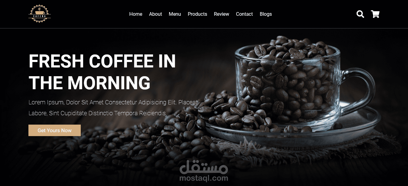 Coffe shop website design