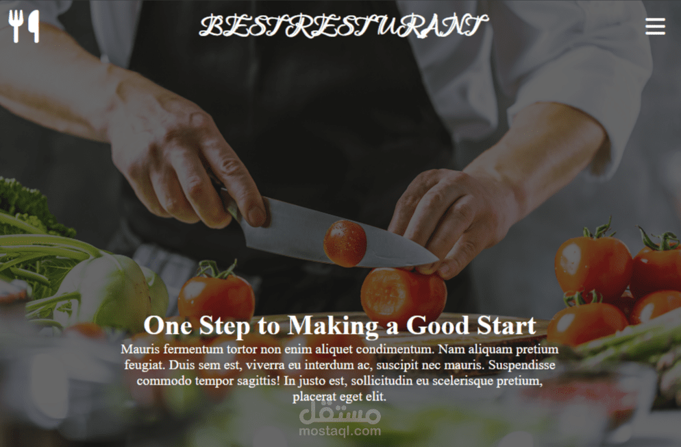 Resturant web front-end