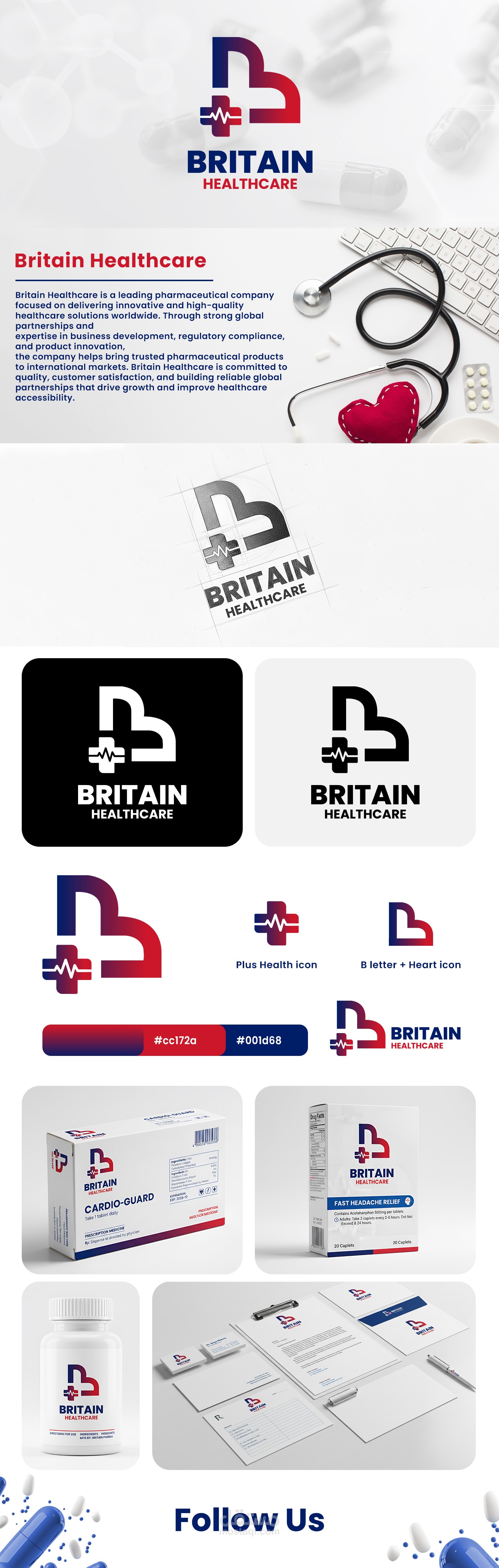 تصميم شعار وهوية بصرية احترافية للقطاع الطبي | Healthcare Logo & Brand Identity
