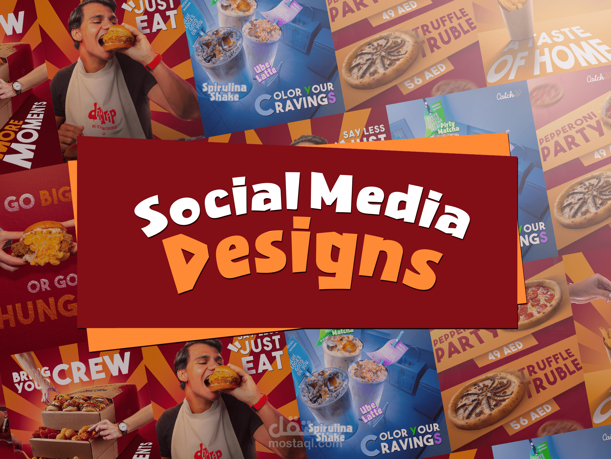 Food social media designs - تصاميم سوشيال ميديا لمطعم