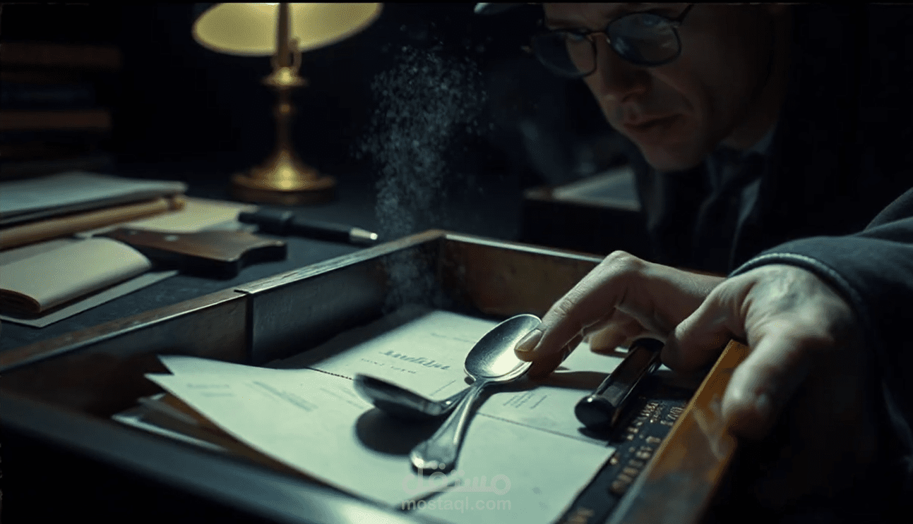 فيديو  من انتاجي وتعليقي الصوتي، قصة قصيرة بعنوان (القهوة الاخيرة، جريمة اتكشفت بسبب معلقة!)