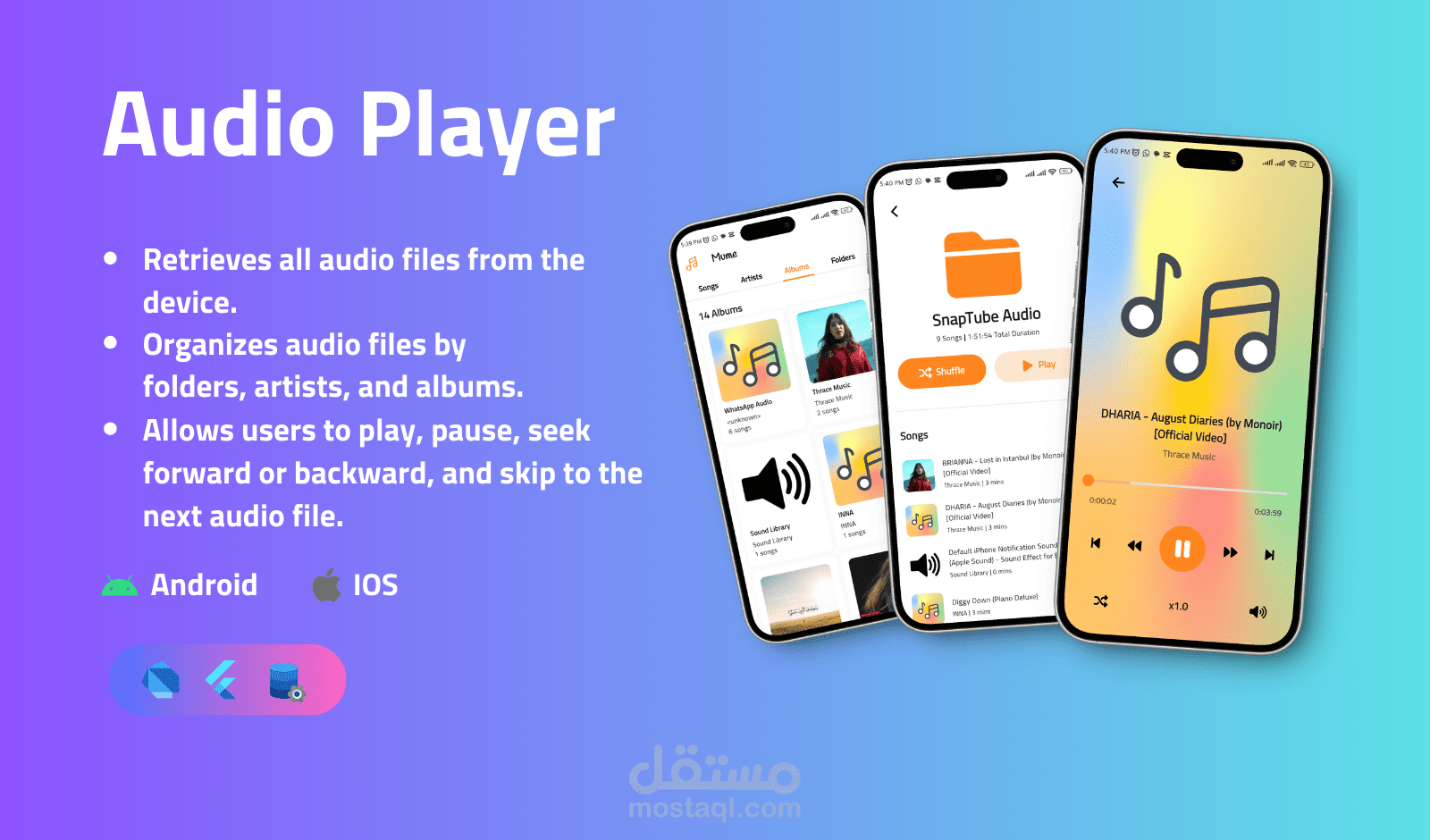 مشغل الصوتيات - استمتع بتجربة تشغيل الموسيقى المتكاملة