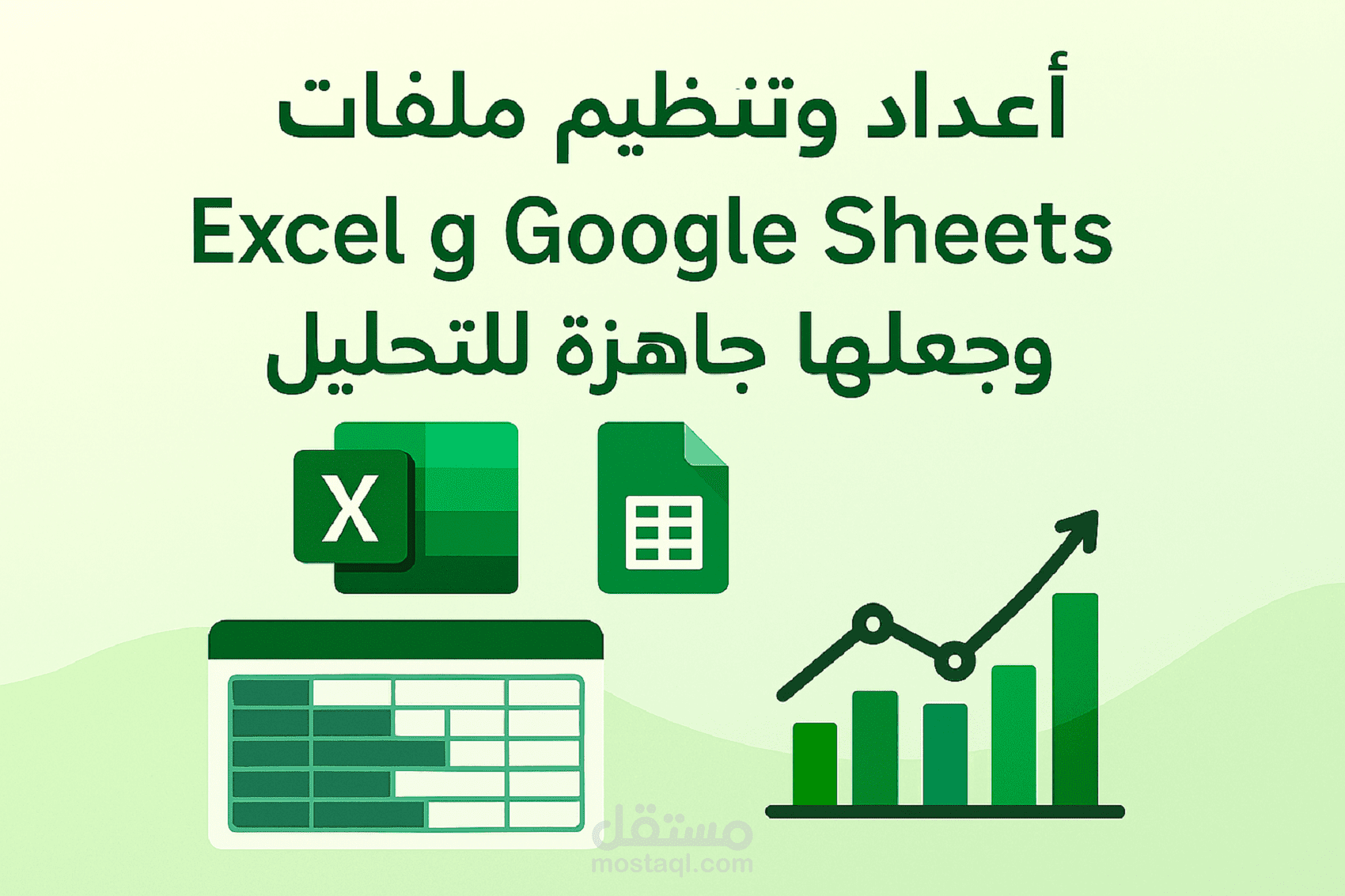 تنظيم ملفات Excel أو Google Sheets