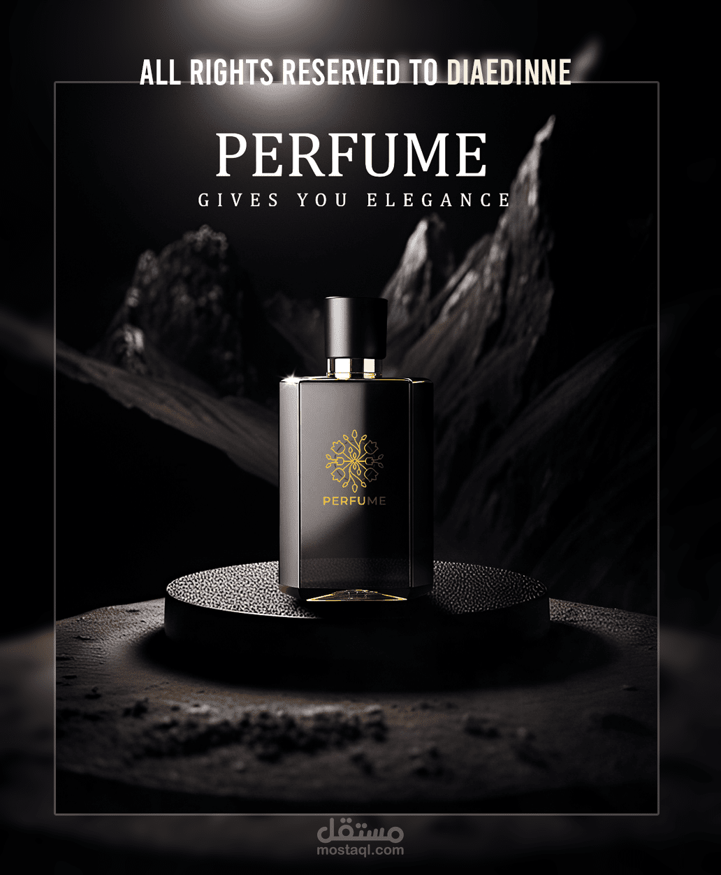 تصميم اعلان عطور سوشيال ميديا